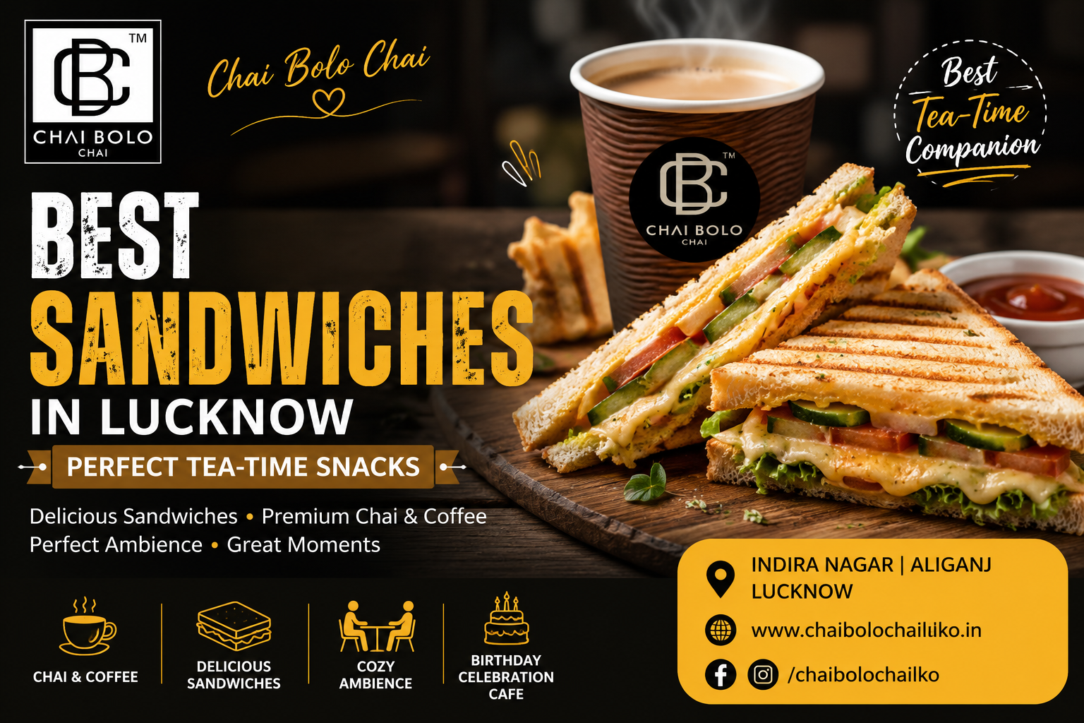 Best Sandwiches in Lucknow – Perfect Tea-Time Snacks